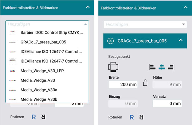 Markierungen für beidseitiges Nesting