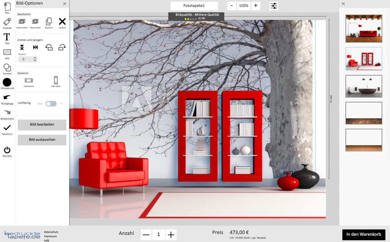 Durst Smart Editor - bedruckte Tapete